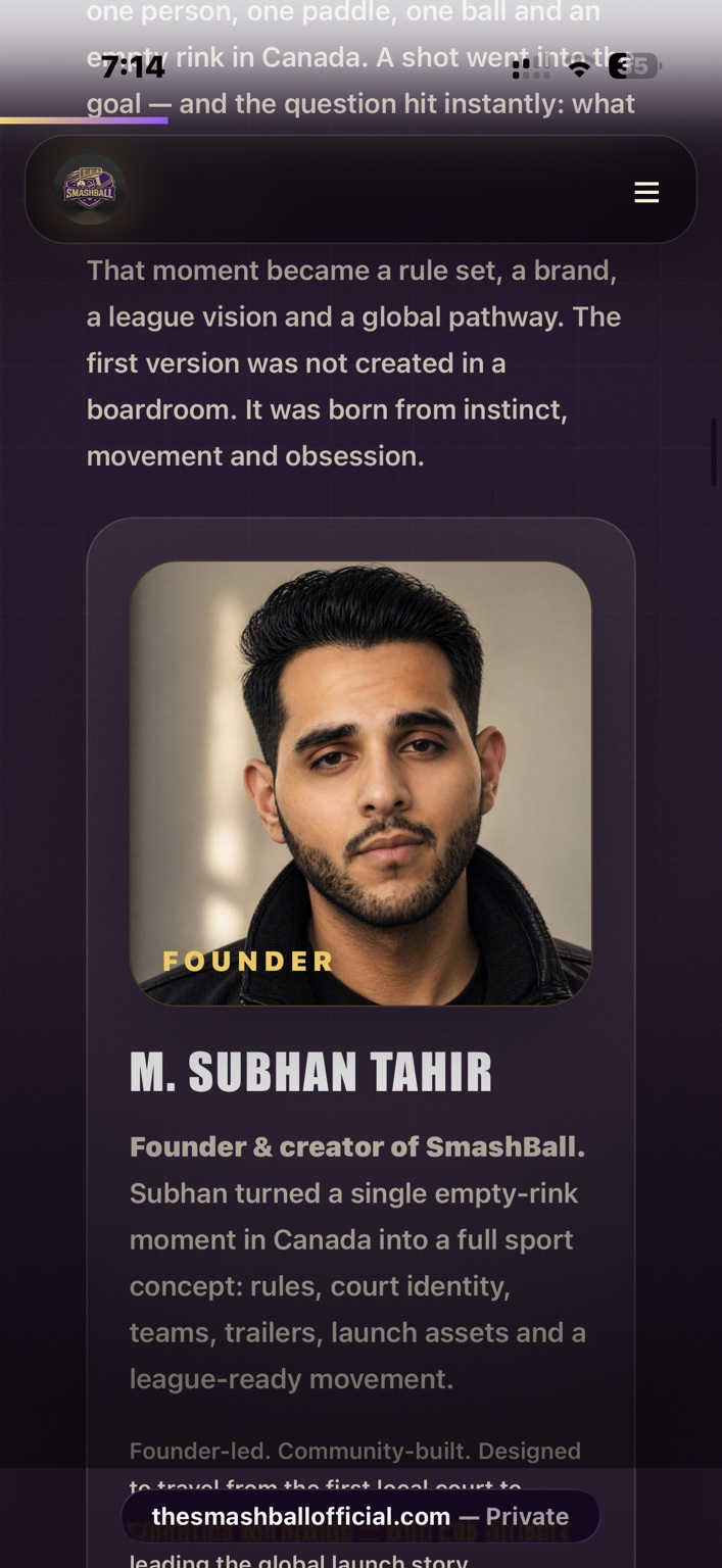 SmashBall founder and creator profile